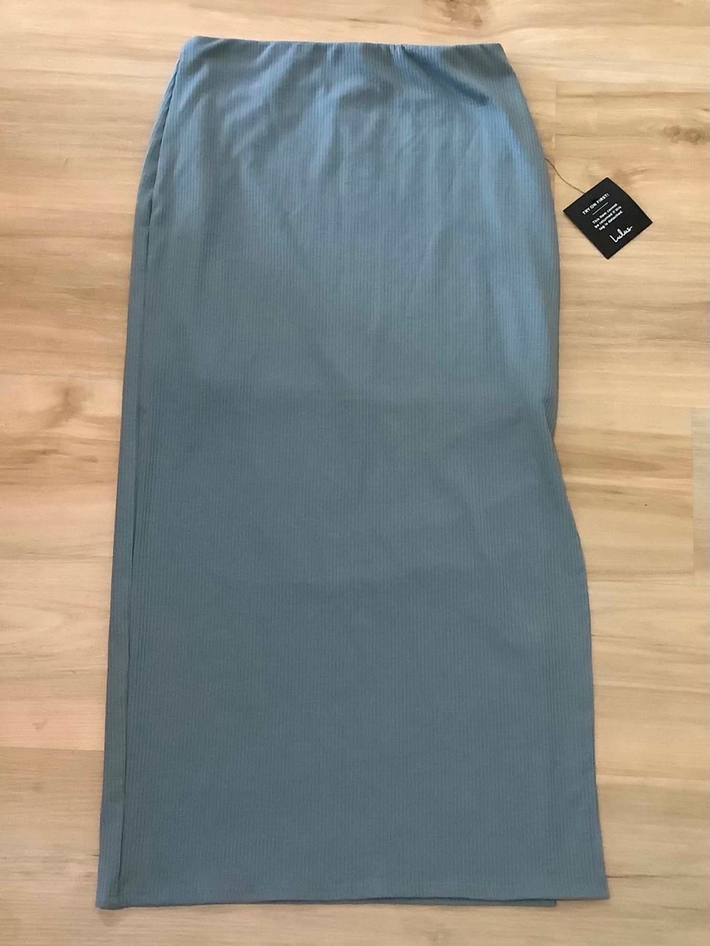 Lulu's Sage Ribbed Midi Skirt - High-Waist Pencil Silhouette